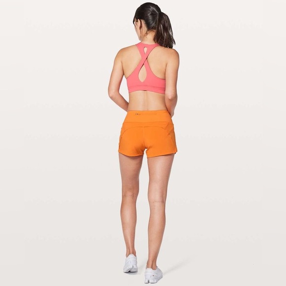 Lululemon Run Times Short II 4” - Vivid Amber - Size 8 - Picture 2 of 7